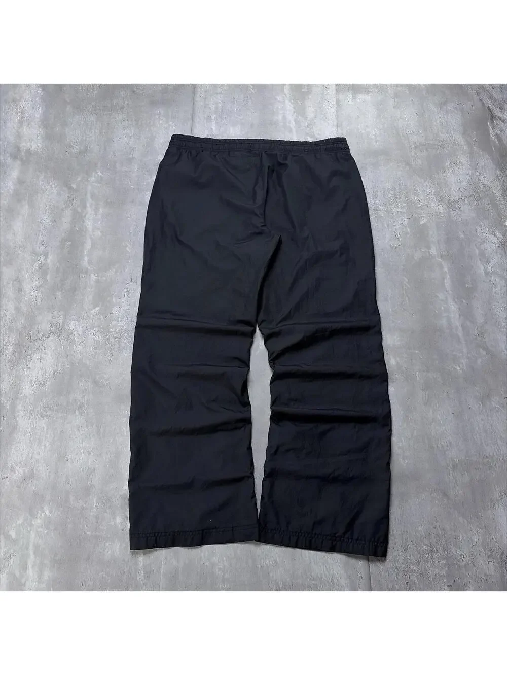 Y2K Black Nike Swoosh Grunge Baggy Striped Skater Trackpants